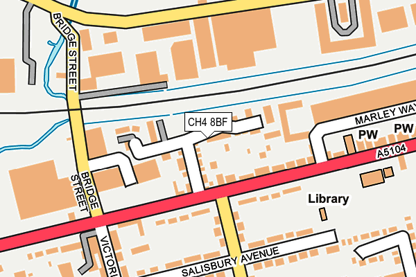 CH4 8BF map - OS OpenMap – Local (Ordnance Survey)