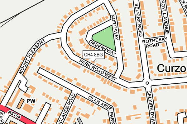 CH4 8BG map - OS OpenMap – Local (Ordnance Survey)