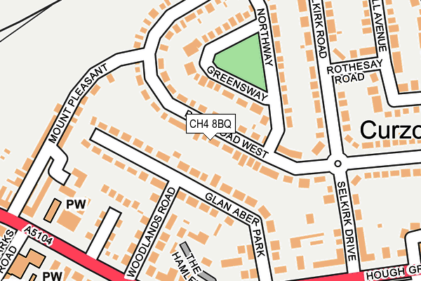 CH4 8BQ map - OS OpenMap – Local (Ordnance Survey)