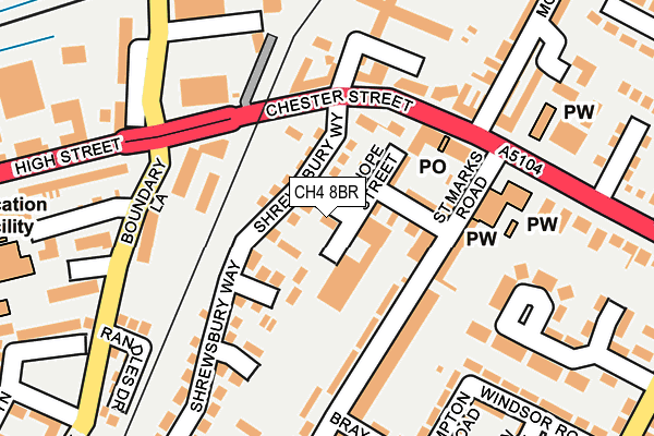 CH4 8BR map - OS OpenMap – Local (Ordnance Survey)