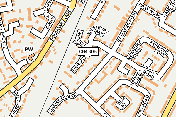 CH4 8DB map - OS OpenMap – Local (Ordnance Survey)