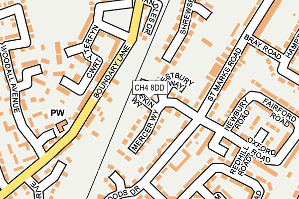 CH4 8DD map - OS OpenMap – Local (Ordnance Survey)