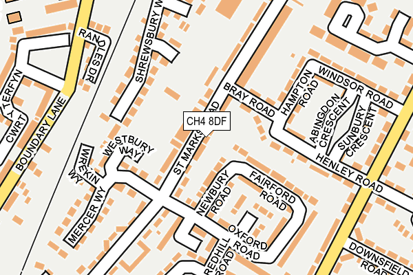 CH4 8DF map - OS OpenMap – Local (Ordnance Survey)