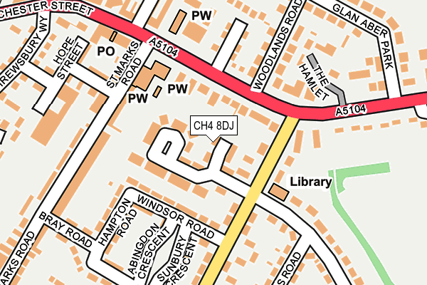 CH4 8DJ map - OS OpenMap – Local (Ordnance Survey)