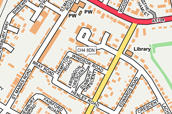 CH4 8DN map - OS OpenMap – Local (Ordnance Survey)