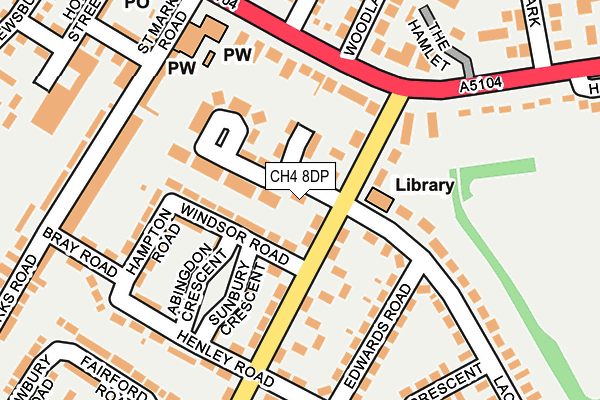 CH4 8DP map - OS OpenMap – Local (Ordnance Survey)