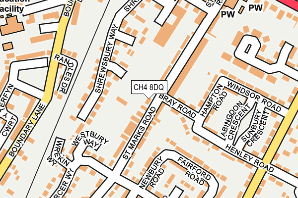 CH4 8DQ map - OS OpenMap – Local (Ordnance Survey)