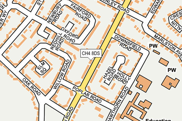 CH4 8DS map - OS OpenMap – Local (Ordnance Survey)