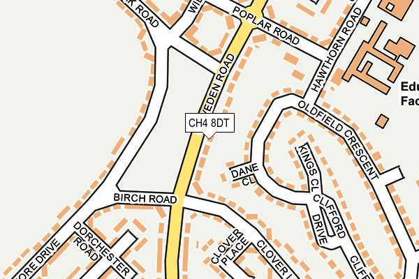 CH4 8DT map - OS OpenMap – Local (Ordnance Survey)