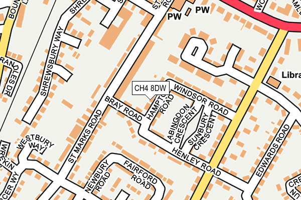 CH4 8DW map - OS OpenMap – Local (Ordnance Survey)