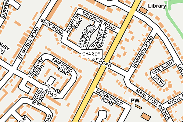 CH4 8DY map - OS OpenMap – Local (Ordnance Survey)