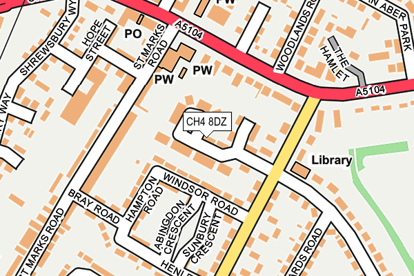 CH4 8DZ map - OS OpenMap – Local (Ordnance Survey)