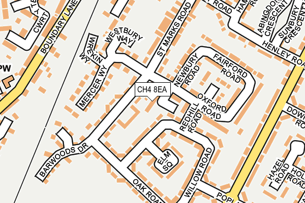 CH4 8EA map - OS OpenMap – Local (Ordnance Survey)