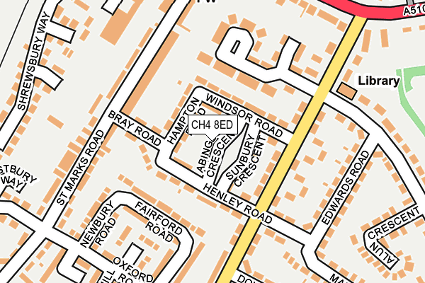 CH4 8ED map - OS OpenMap – Local (Ordnance Survey)