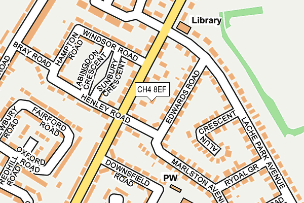 CH4 8EF map - OS OpenMap – Local (Ordnance Survey)