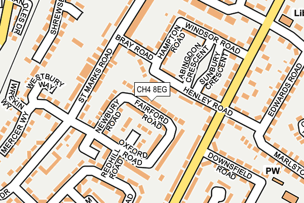 CH4 8EG map - OS OpenMap – Local (Ordnance Survey)