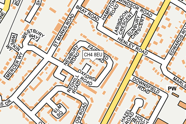 CH4 8EU map - OS OpenMap – Local (Ordnance Survey)