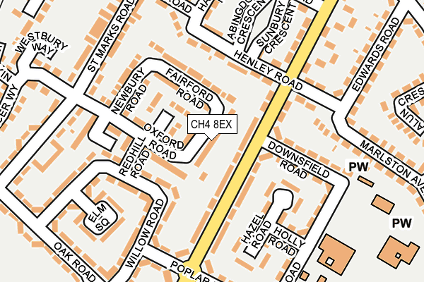 CH4 8EX map - OS OpenMap – Local (Ordnance Survey)