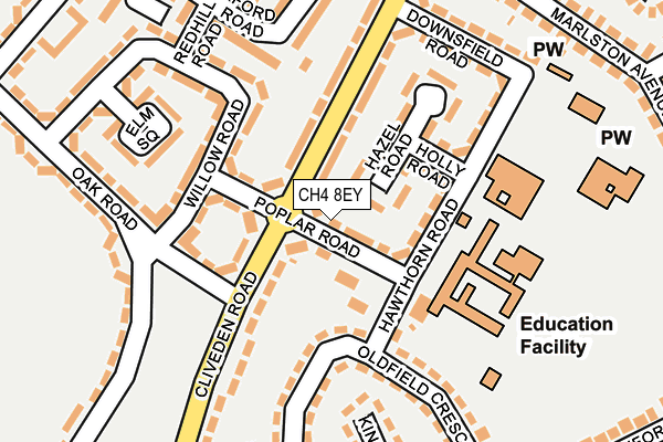 CH4 8EY map - OS OpenMap – Local (Ordnance Survey)