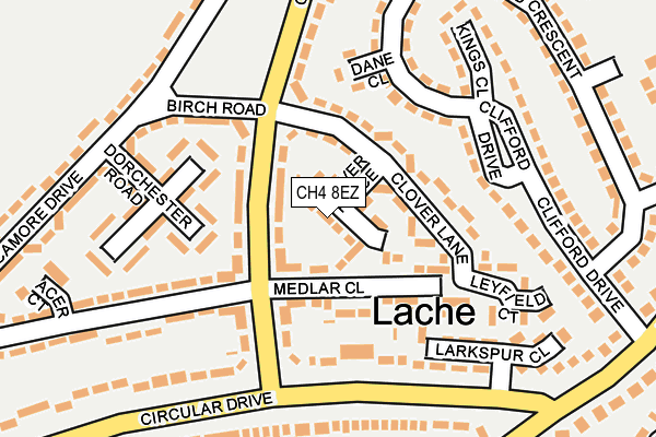 CH4 8EZ map - OS OpenMap – Local (Ordnance Survey)