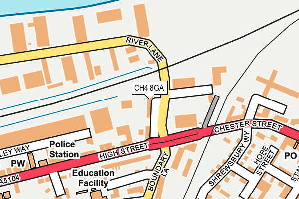 CH4 8GA map - OS OpenMap – Local (Ordnance Survey)