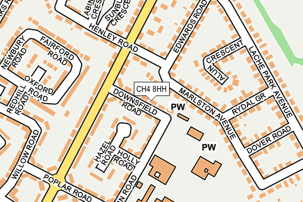 CH4 8HH map - OS OpenMap – Local (Ordnance Survey)