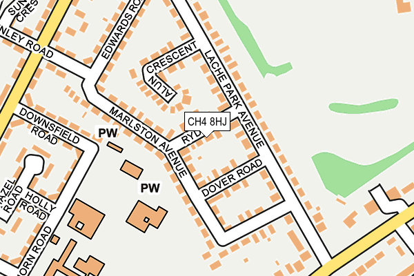 CH4 8HJ map - OS OpenMap – Local (Ordnance Survey)