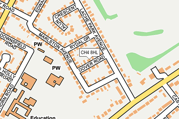 CH4 8HL map - OS OpenMap – Local (Ordnance Survey)