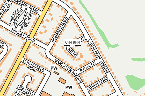 CH4 8HN map - OS OpenMap – Local (Ordnance Survey)