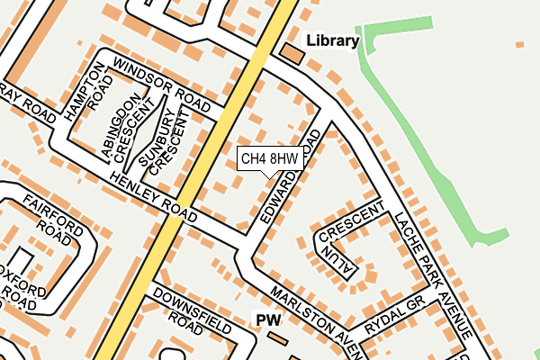CH4 8HW map - OS OpenMap – Local (Ordnance Survey)