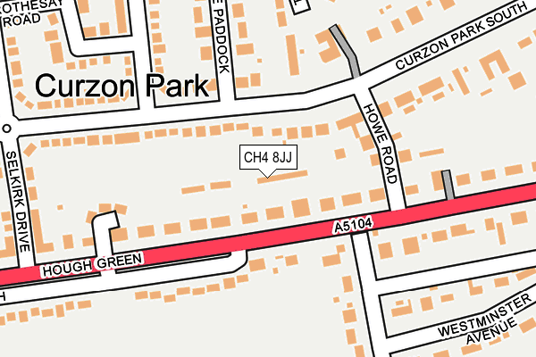 CH4 8JJ map - OS OpenMap – Local (Ordnance Survey)