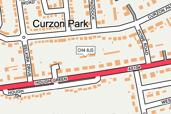 CH4 8JS map - OS OpenMap – Local (Ordnance Survey)