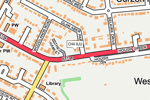 CH4 8JU map - OS OpenMap – Local (Ordnance Survey)