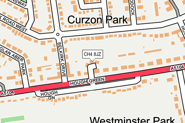 CH4 8JZ map - OS OpenMap – Local (Ordnance Survey)