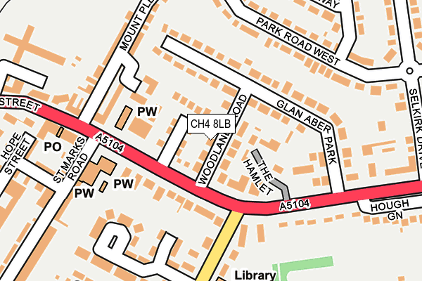 CH4 8LB map - OS OpenMap – Local (Ordnance Survey)