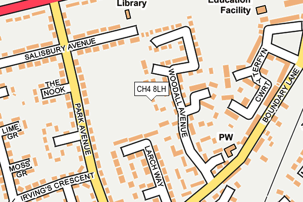 CH4 8LH map - OS OpenMap – Local (Ordnance Survey)