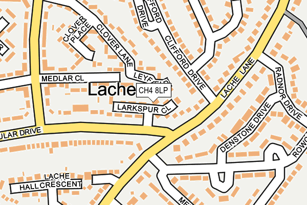 CH4 8LP map - OS OpenMap – Local (Ordnance Survey)
