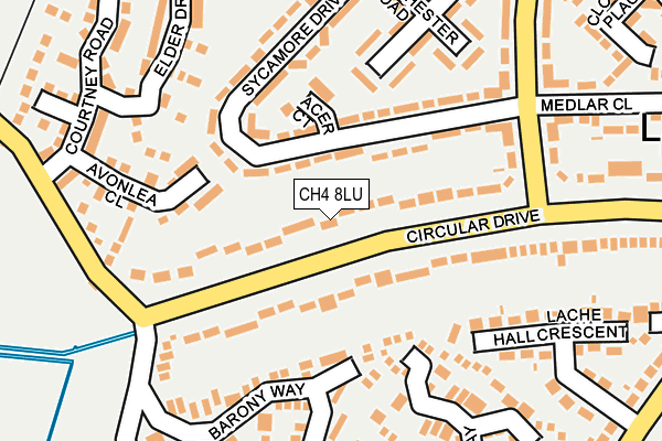 CH4 8LU map - OS OpenMap – Local (Ordnance Survey)