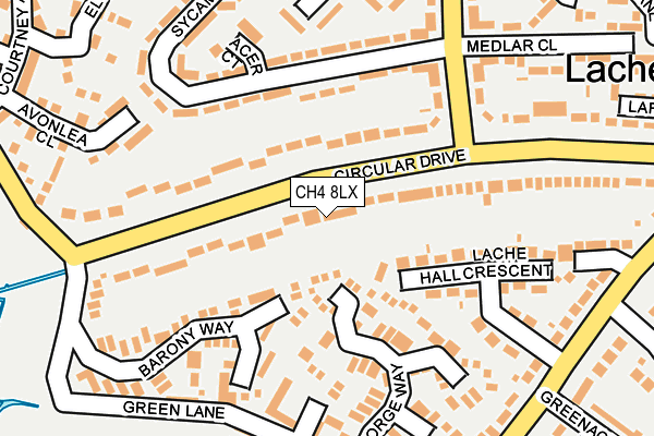 CH4 8LX map - OS OpenMap – Local (Ordnance Survey)