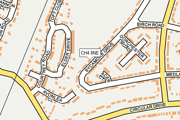 CH4 8NE map - OS OpenMap – Local (Ordnance Survey)