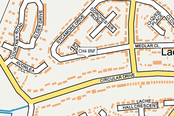 CH4 8NF map - OS OpenMap – Local (Ordnance Survey)