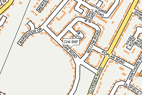 CH4 8NP map - OS OpenMap – Local (Ordnance Survey)