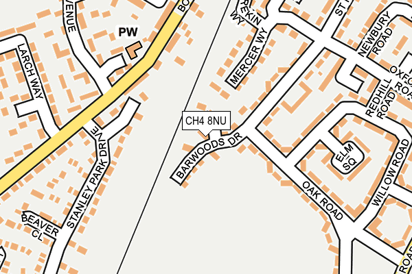 CH4 8NU map - OS OpenMap – Local (Ordnance Survey)