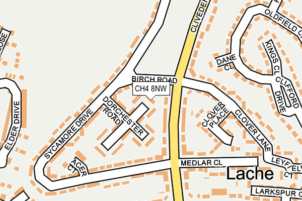 CH4 8NW map - OS OpenMap – Local (Ordnance Survey)