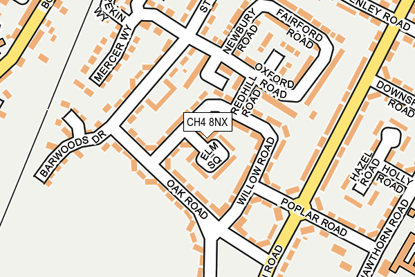 CH4 8NX map - OS OpenMap – Local (Ordnance Survey)