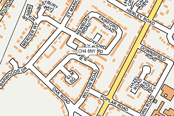 CH4 8NY map - OS OpenMap – Local (Ordnance Survey)