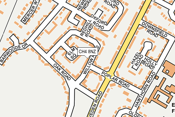 CH4 8NZ map - OS OpenMap – Local (Ordnance Survey)
