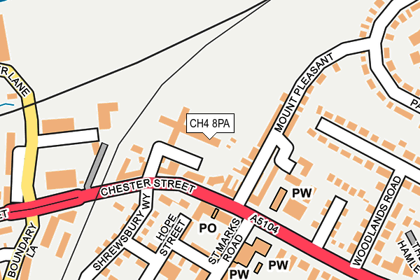 CH4 8PA map - OS OpenMap – Local (Ordnance Survey)