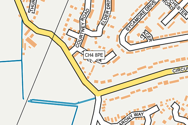 CH4 8PE map - OS OpenMap – Local (Ordnance Survey)