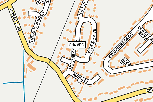 CH4 8PG map - OS OpenMap – Local (Ordnance Survey)